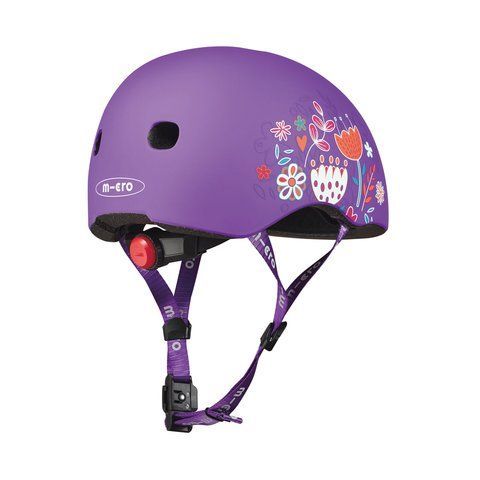 Захисний шолом Micro - Фіолетовий з квітами (52-56 cm, M) AC2138BX фото